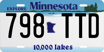 MN license plate 798TTD
