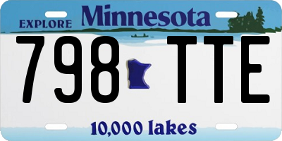 MN license plate 798TTE