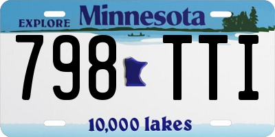 MN license plate 798TTI