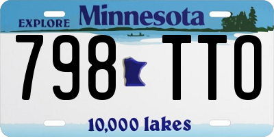 MN license plate 798TTO