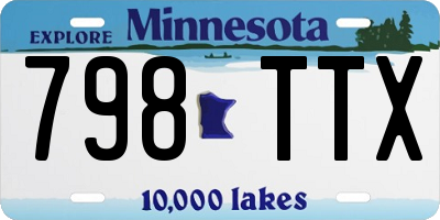 MN license plate 798TTX