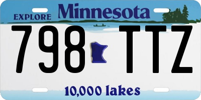MN license plate 798TTZ