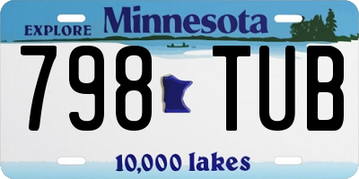 MN license plate 798TUB