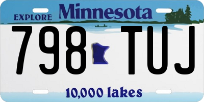 MN license plate 798TUJ