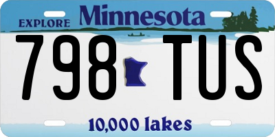 MN license plate 798TUS