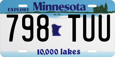 MN license plate 798TUU