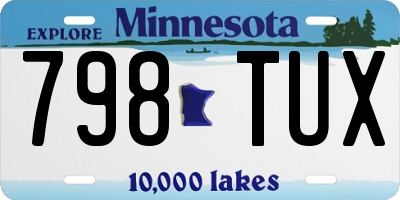 MN license plate 798TUX