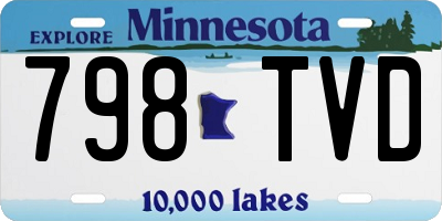 MN license plate 798TVD