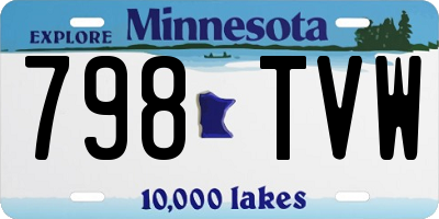 MN license plate 798TVW