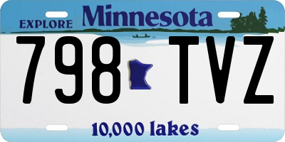 MN license plate 798TVZ
