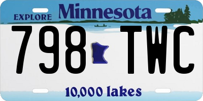 MN license plate 798TWC