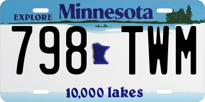 MN license plate 798TWM