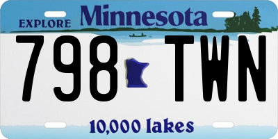 MN license plate 798TWN