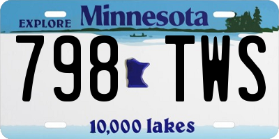 MN license plate 798TWS