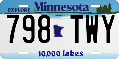 MN license plate 798TWY