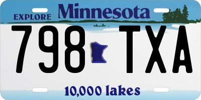MN license plate 798TXA