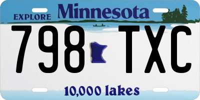 MN license plate 798TXC