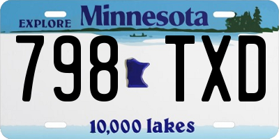 MN license plate 798TXD