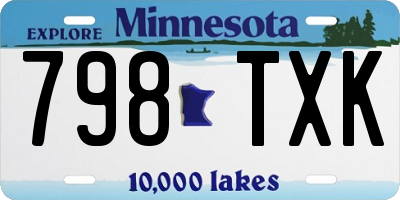 MN license plate 798TXK