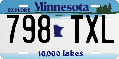 MN license plate 798TXL