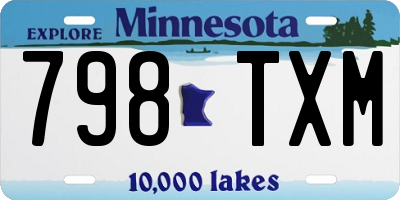 MN license plate 798TXM