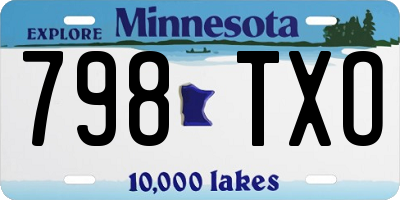 MN license plate 798TXO