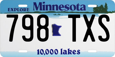 MN license plate 798TXS