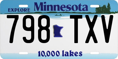 MN license plate 798TXV