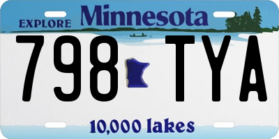 MN license plate 798TYA
