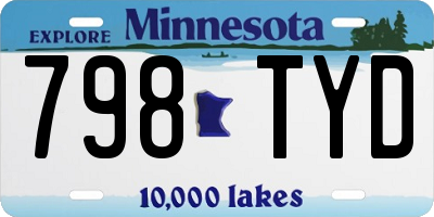 MN license plate 798TYD