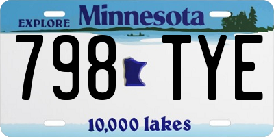 MN license plate 798TYE