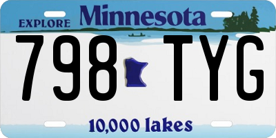 MN license plate 798TYG