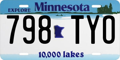 MN license plate 798TYO