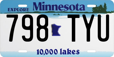MN license plate 798TYU
