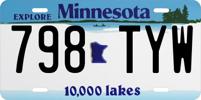 MN license plate 798TYW