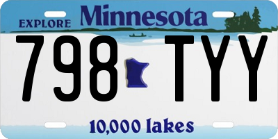 MN license plate 798TYY