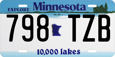 MN license plate 798TZB
