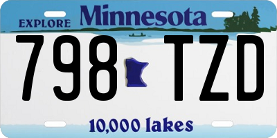 MN license plate 798TZD