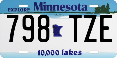 MN license plate 798TZE