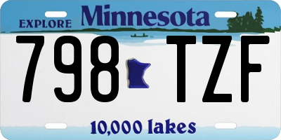 MN license plate 798TZF