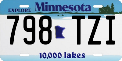 MN license plate 798TZI