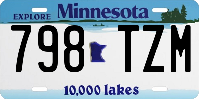 MN license plate 798TZM