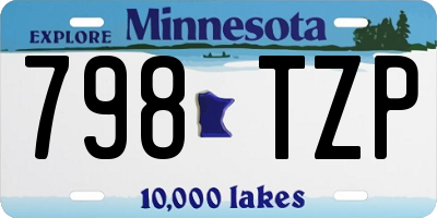 MN license plate 798TZP