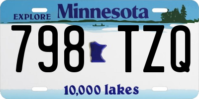 MN license plate 798TZQ