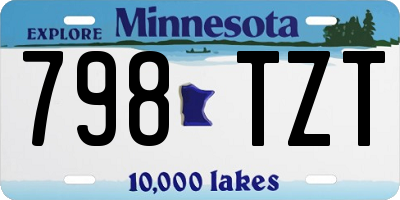 MN license plate 798TZT