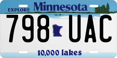MN license plate 798UAC
