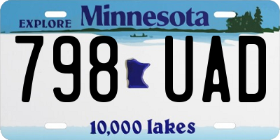 MN license plate 798UAD
