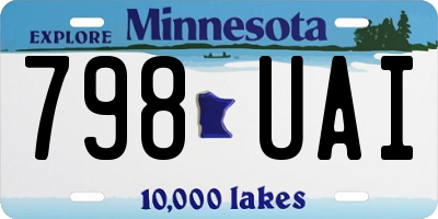 MN license plate 798UAI