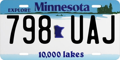 MN license plate 798UAJ