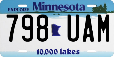 MN license plate 798UAM